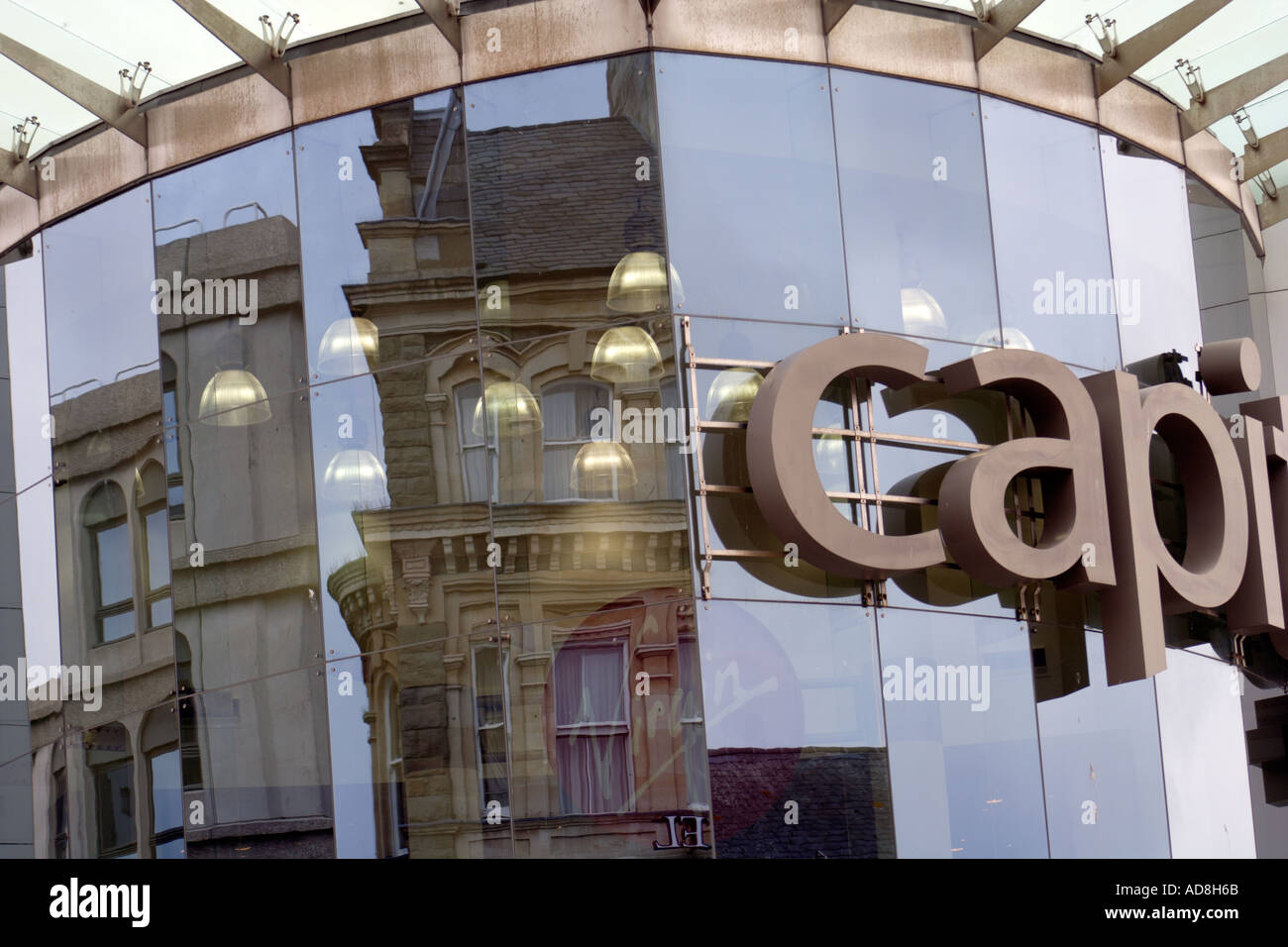 Contemporary retail architecture Queen Street Cardiff Wales Stock Photo