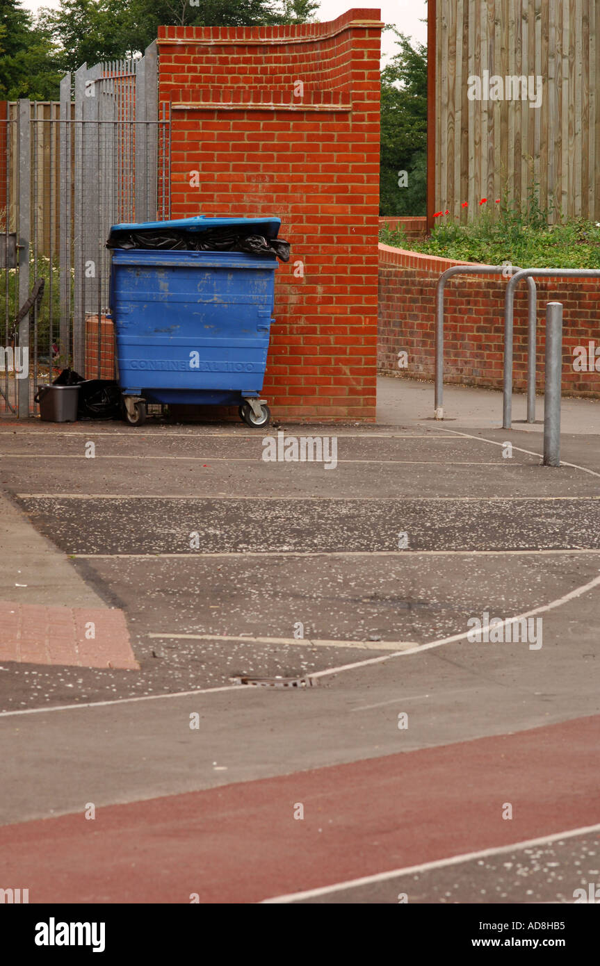 Large Waste Bin Council Estate Hampshire England UK Stock Photo Alamy