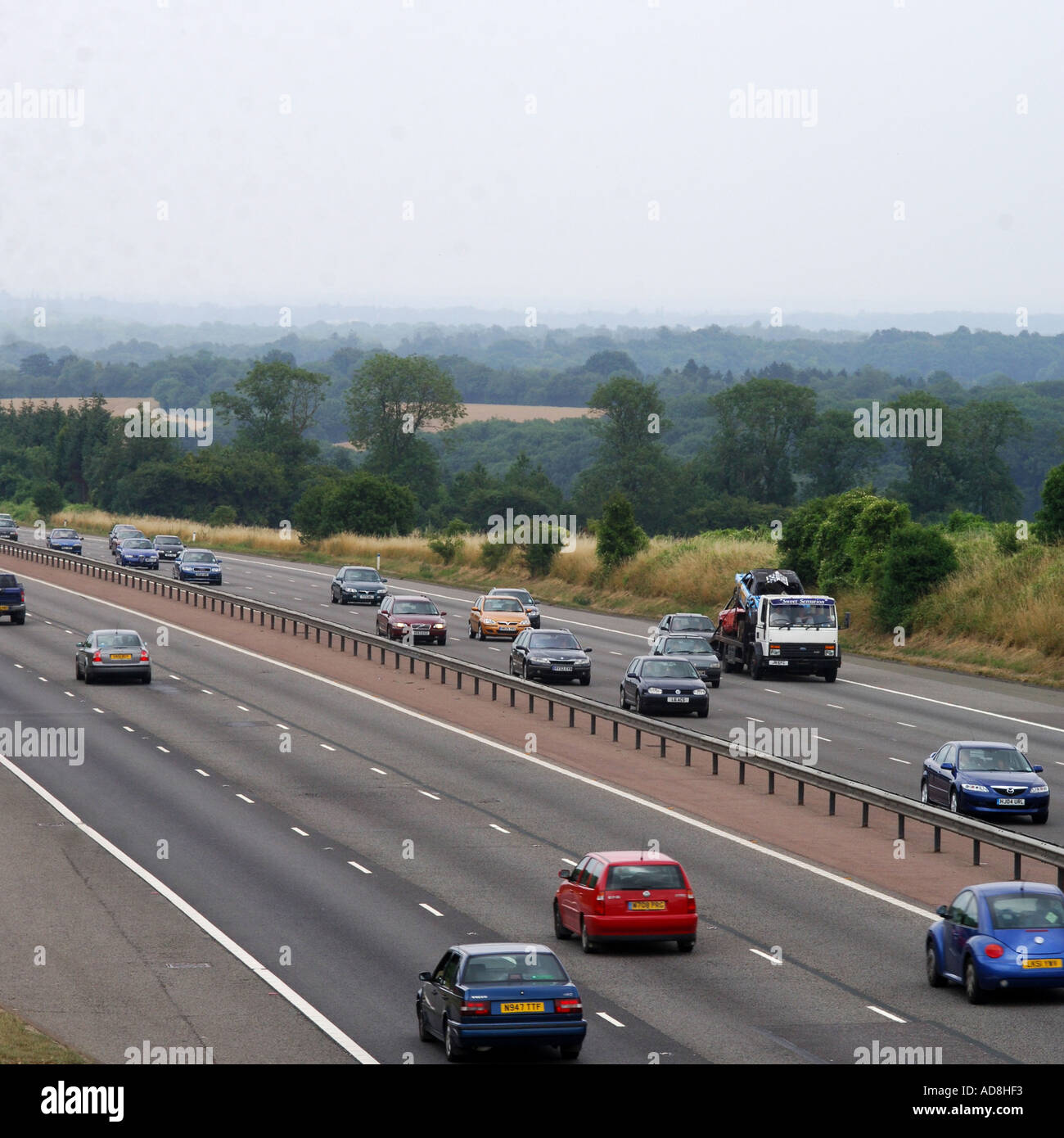 M3 Motorway with traffic Stock Photo Alamy