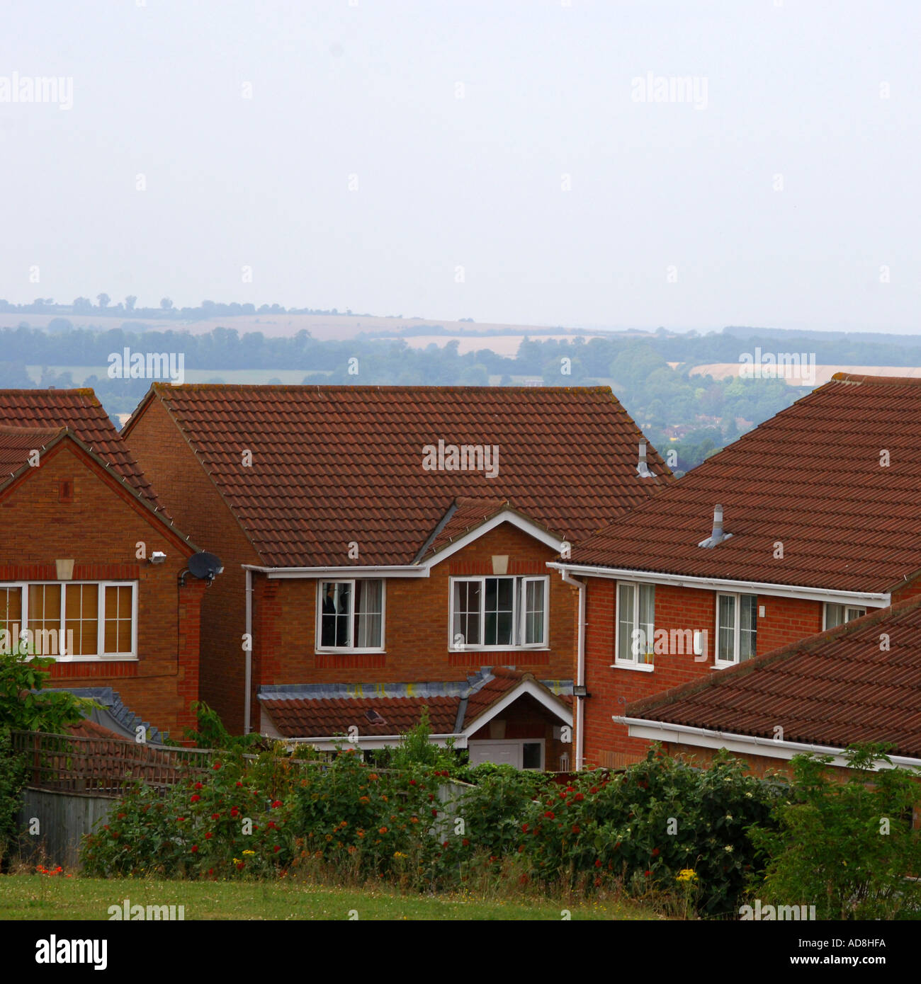 Rooftops of new housing estate hi-res stock photography and images - Alamy