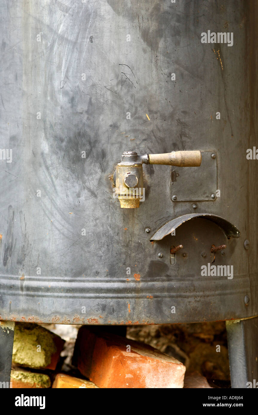 Old Fashioned Victorian Water Butt used for Gathering rainfall Stock