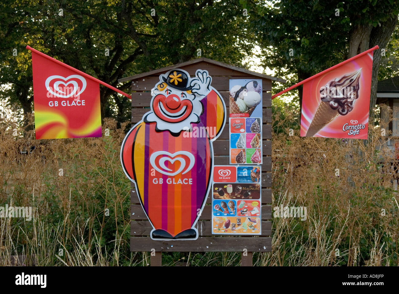 Ice cream sign Stock Photo - Alamy