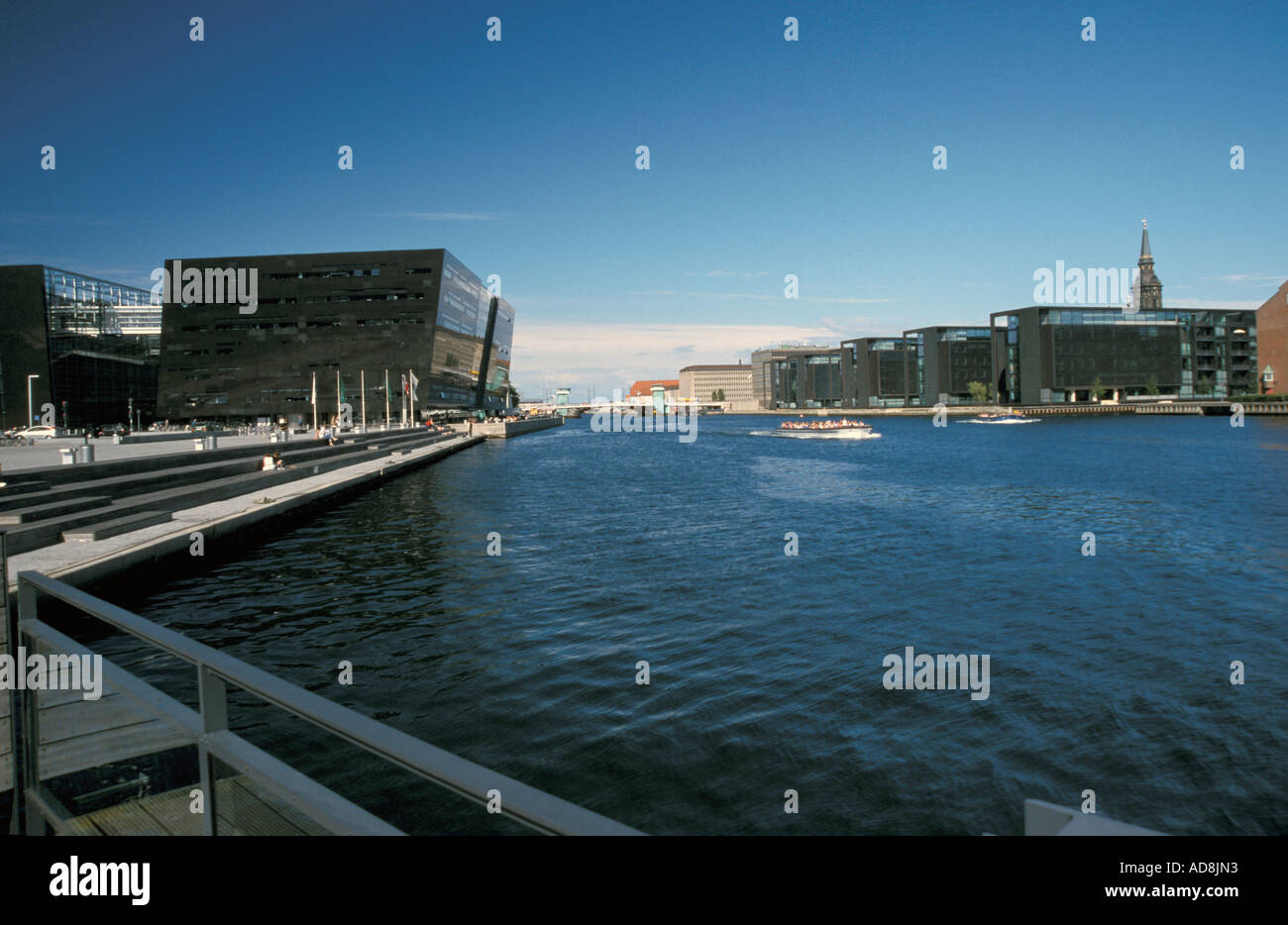 Copenhagen, Royal Library, Black diamond, waterfront building Stock Photo