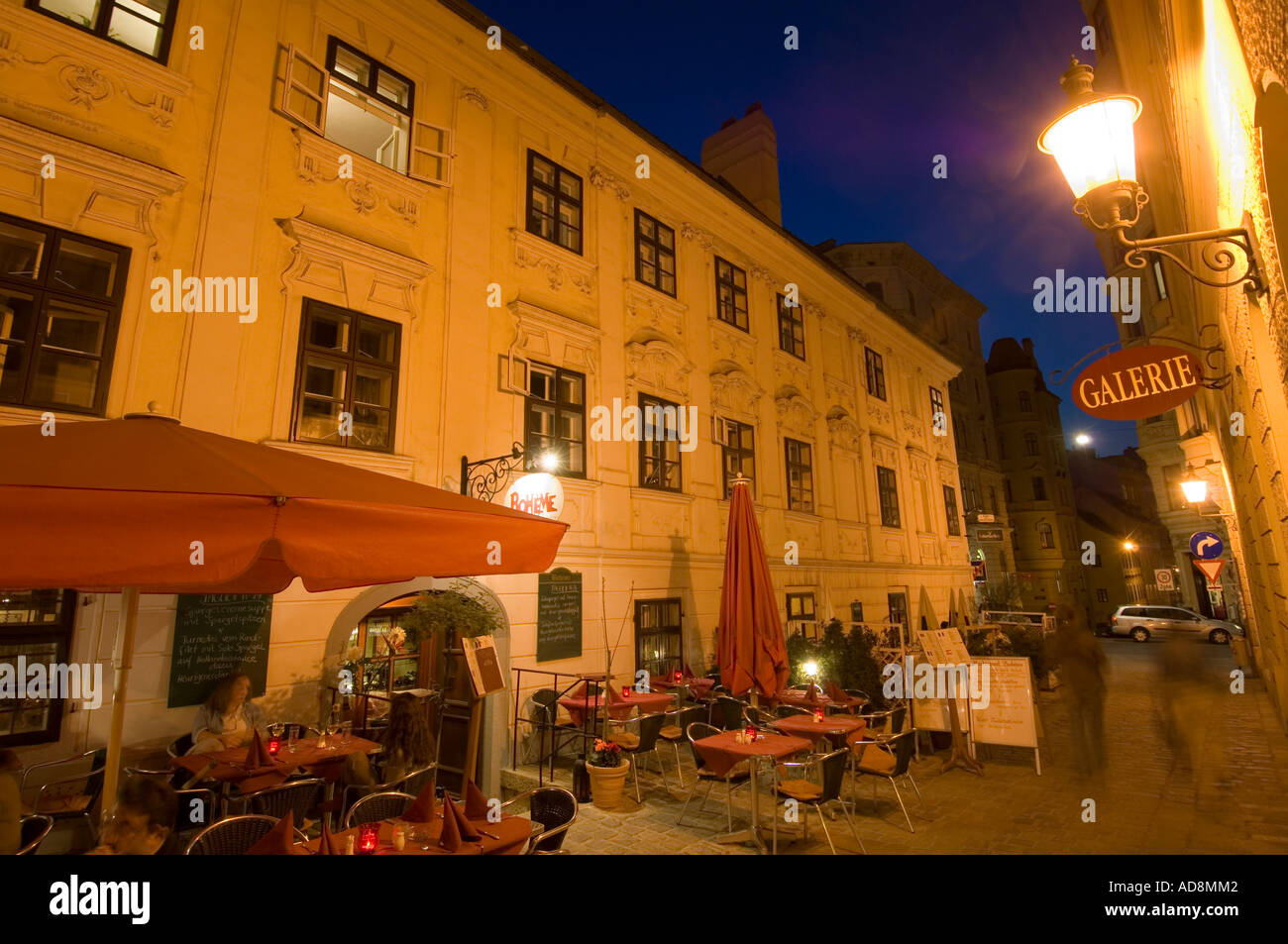 Vienna, Spittelberg, Restaurant Boheme Stock Photo