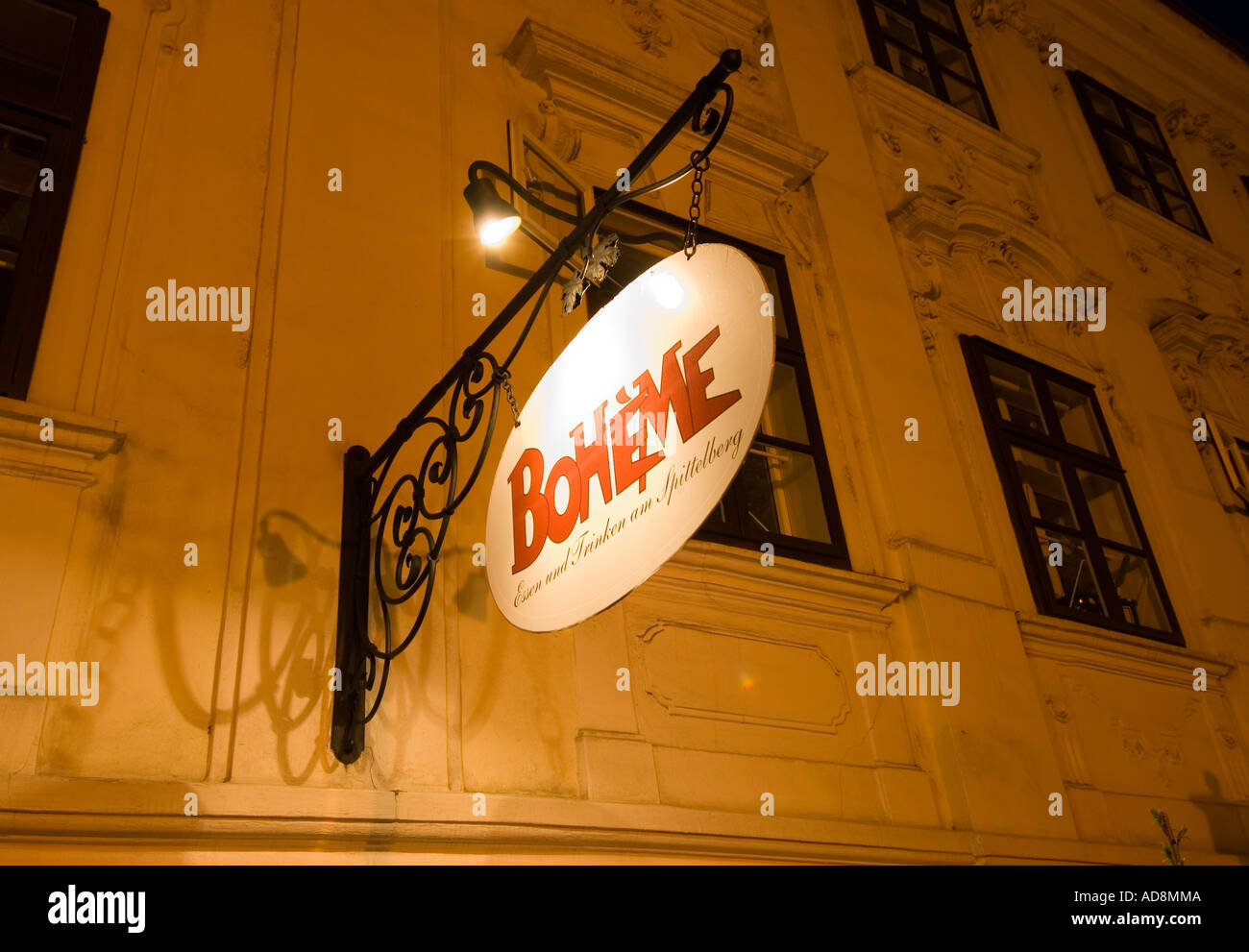 Vienna, Spittelberg, Restaurant Boheme Stock Photo
