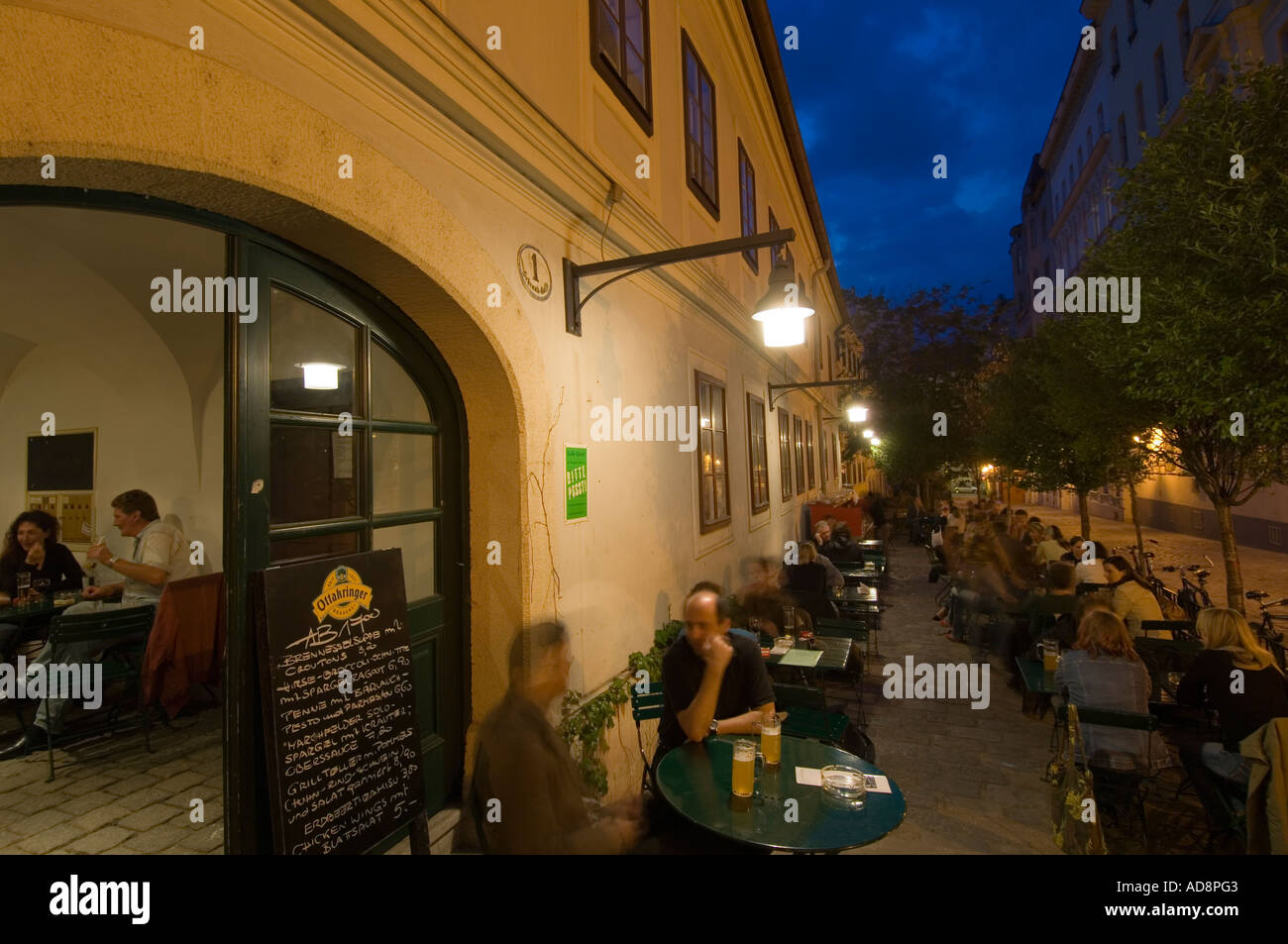 Vienna, Spittelberg, restaurant Amerlingbeisl Stock Photo