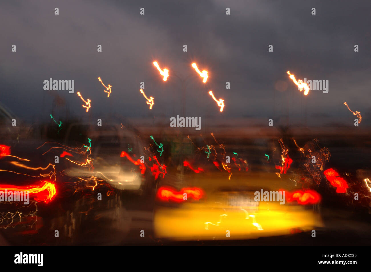 alien light forms on city streets dsca 4744 Stock Photo