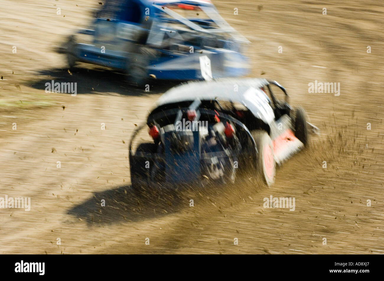 gymkhana car crash race Stock Photo