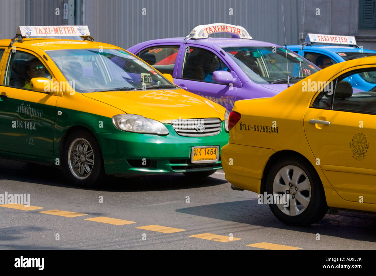 Charter taxis, Bangkok, Thailand Stock Photo