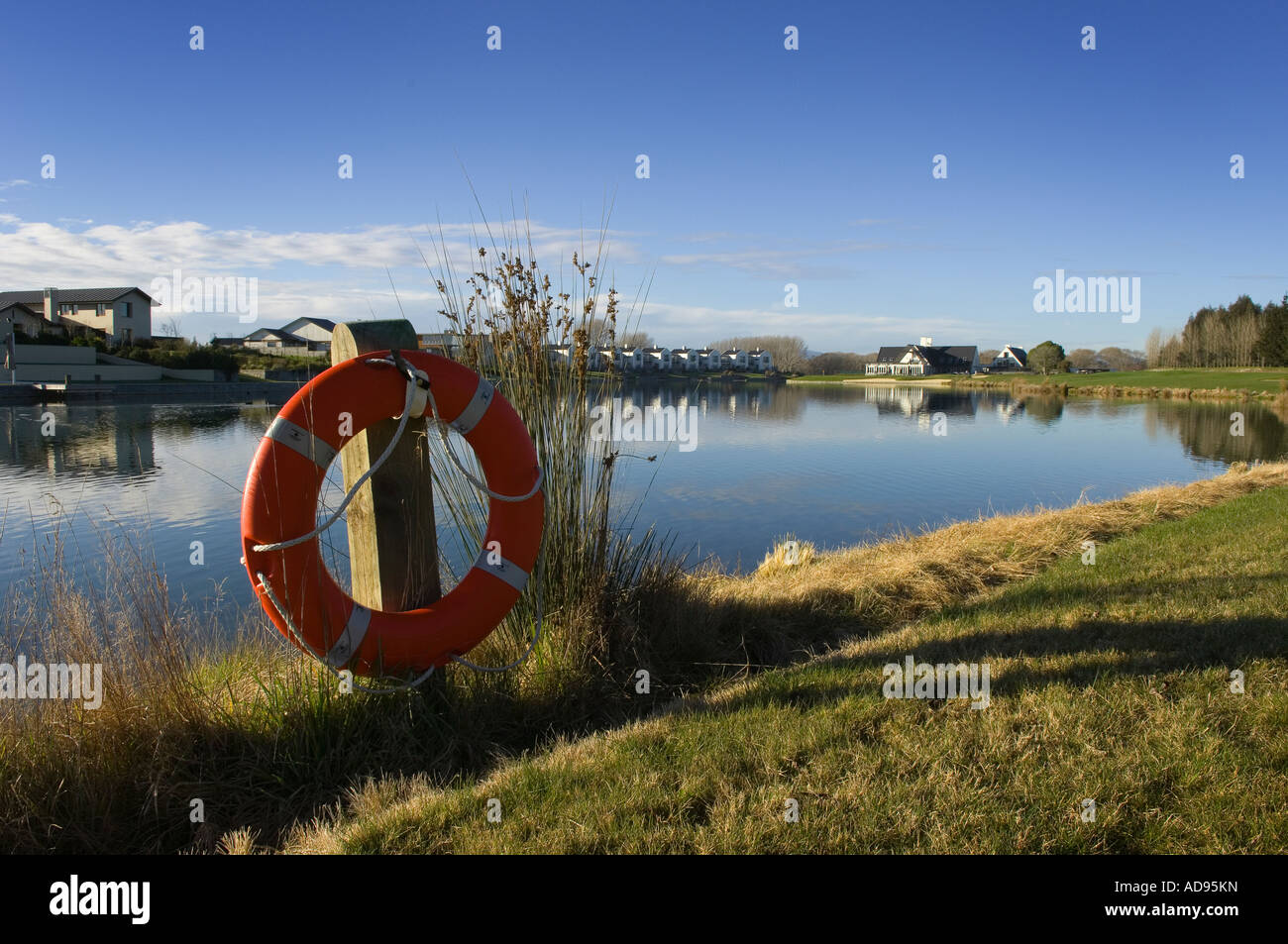 Clearwater resort and golf course Christchurch New Zealand Stock Photo