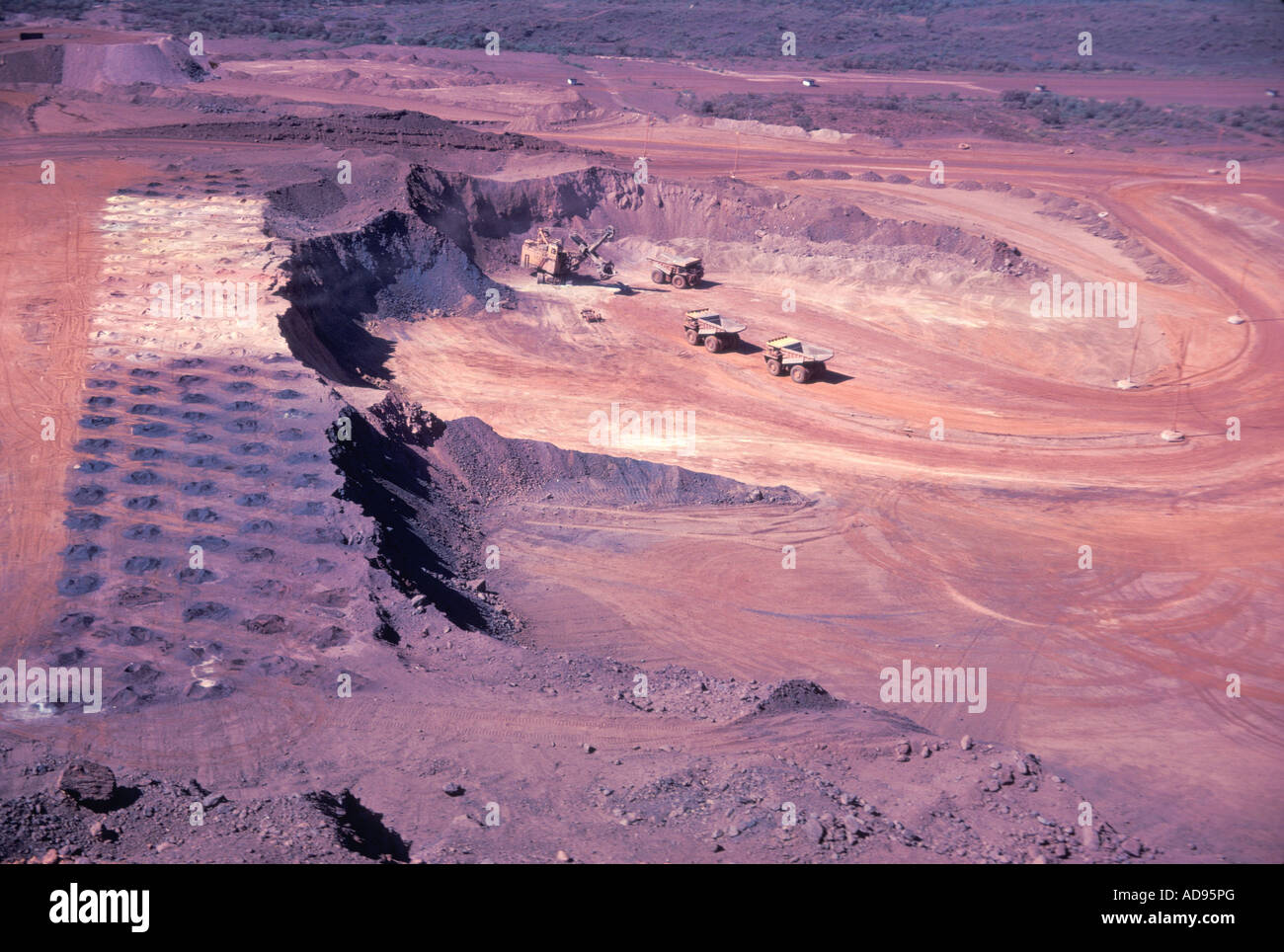 Mt Newman Iron Ore mine Western Australia Stock Photo