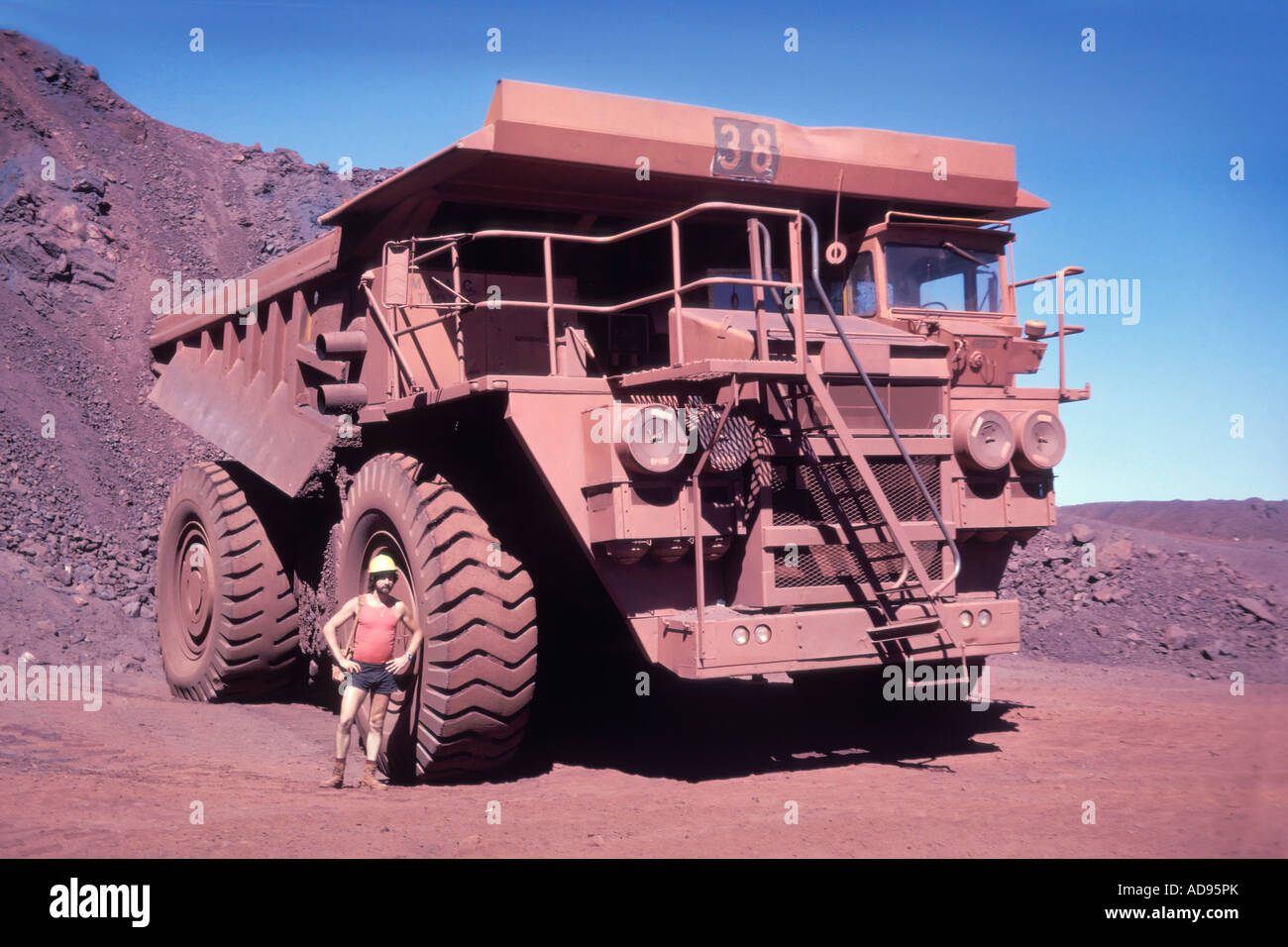Ore truck at Mt Newman Iron Ore mine Western Australia Stock Photo