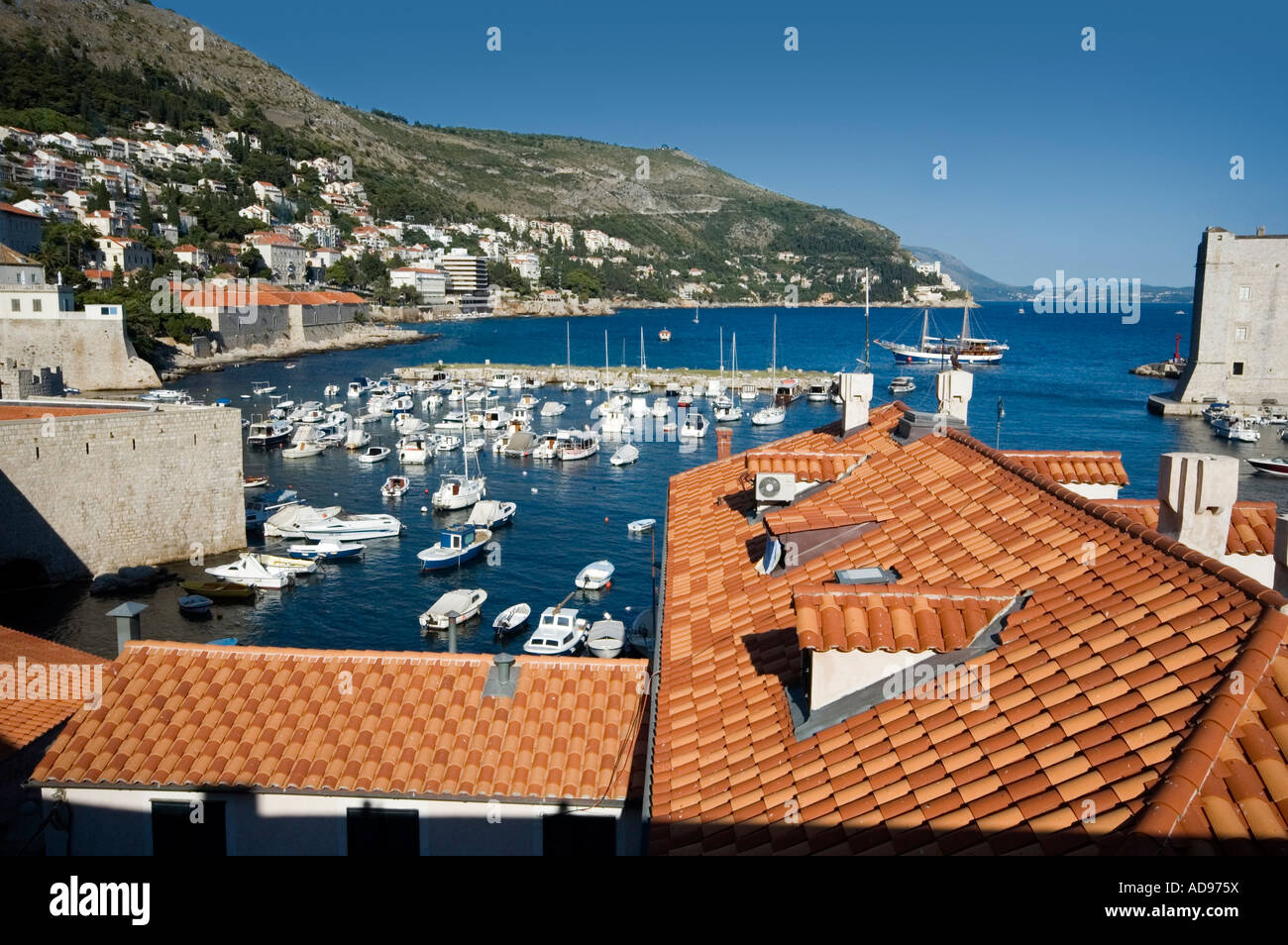 red rooftops of Dubrovnik Stock Photo Alamy