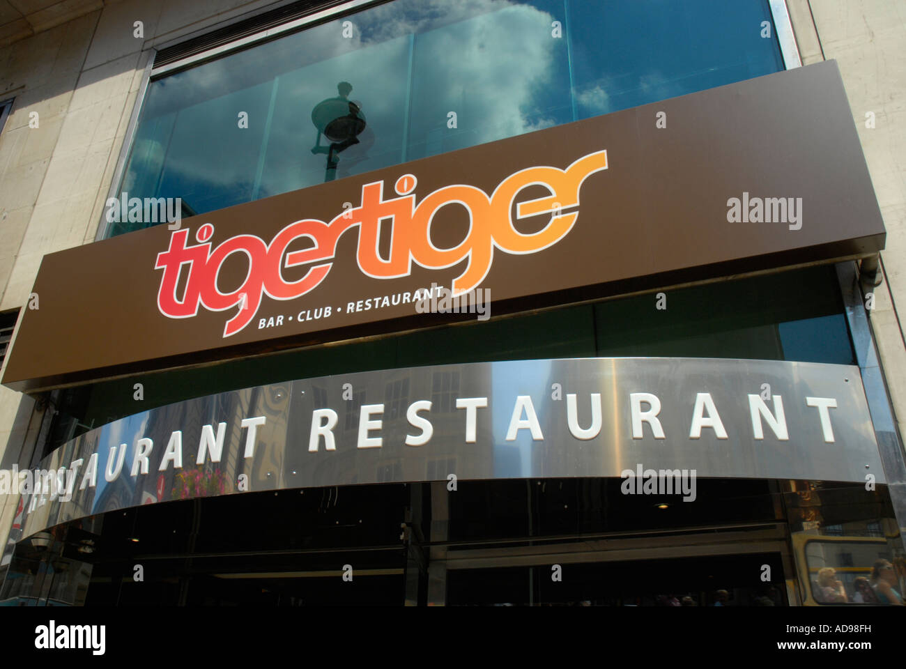 Exterior of Tiger Tiger bar restaurant in the Haymarket London England Stock Photo