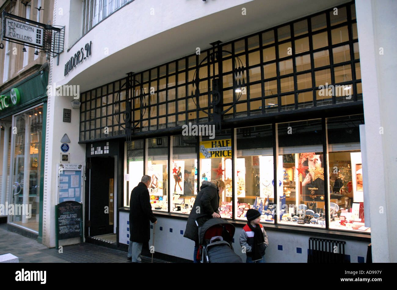 Henderson The Jewellers situated under the Famous Willow Tea Rooms