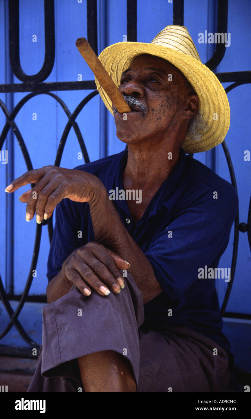 Old Cuban man posing for the camera.May 2006 Stock Photo