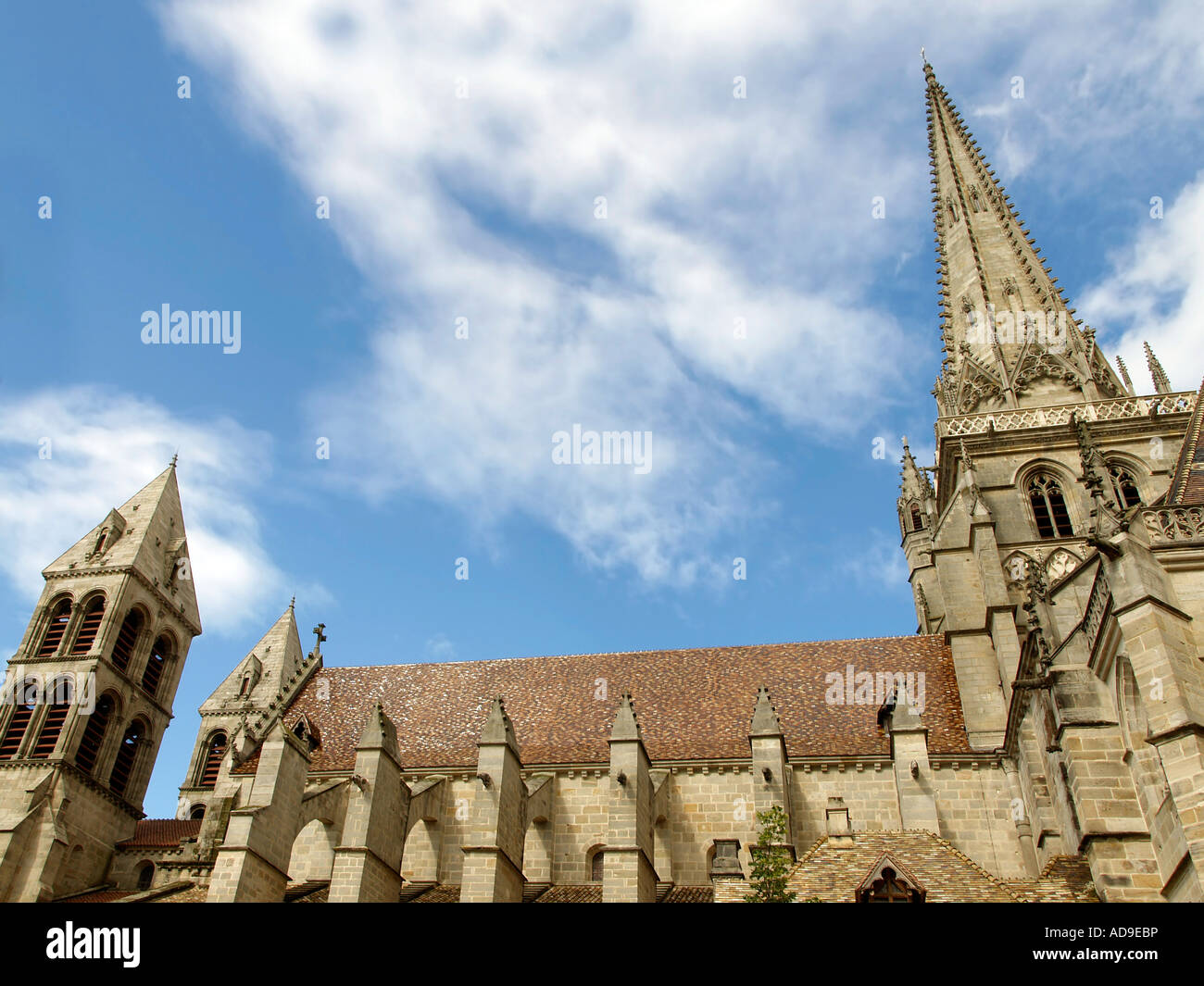 facade of the cathedral Saint Lazare in Autun Saône et Loire France Stock Photo Alamy