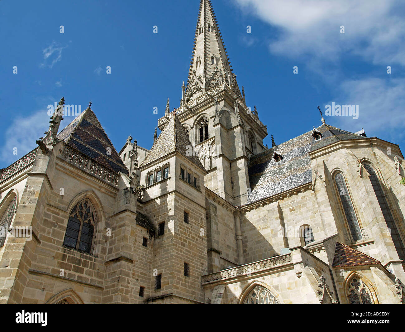 facade of the cathedral Saint Lazare in Autun Saône et Loire France Stock Photo Alamy