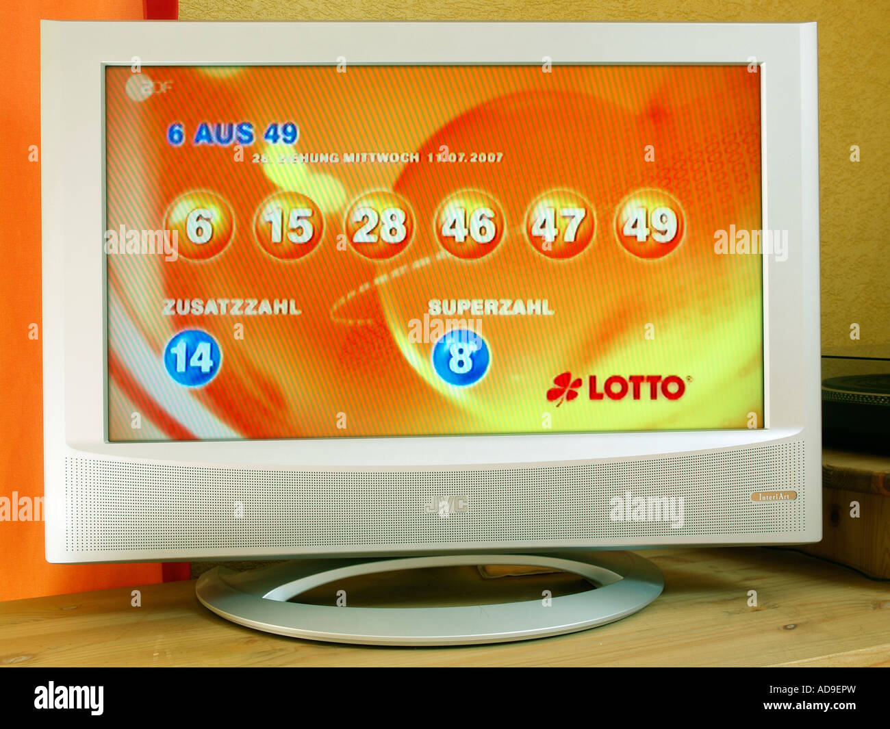 drawing for lottery Lotto in TV Stock Photo - Alamy