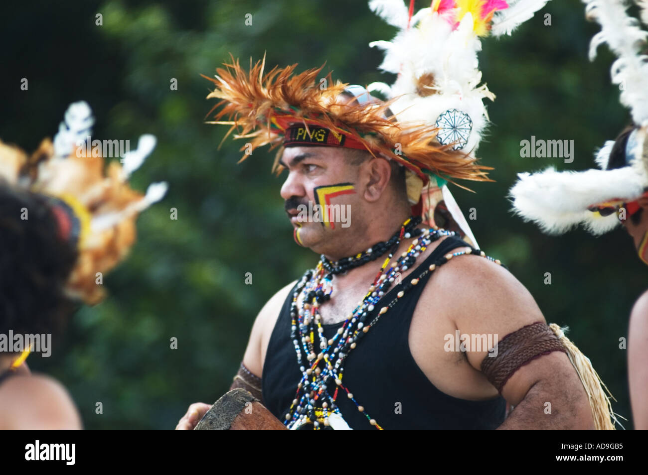 PNG dancer at first persons festival Stock Photo - Alamy