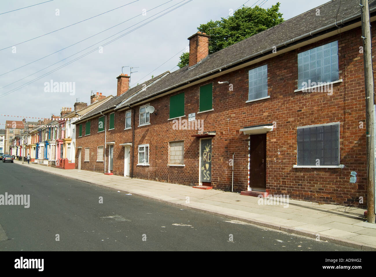 Housing in Royston Street Edge Hill district of Liverpool Merseyside
