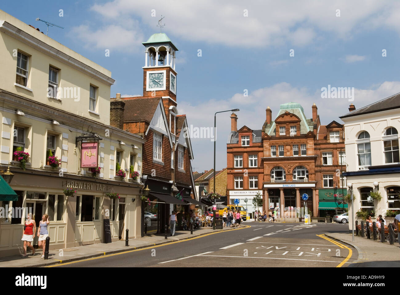 Wimbledon Village the High Street London SW19 England UK HOMER SYKES Stock Photo Alamy