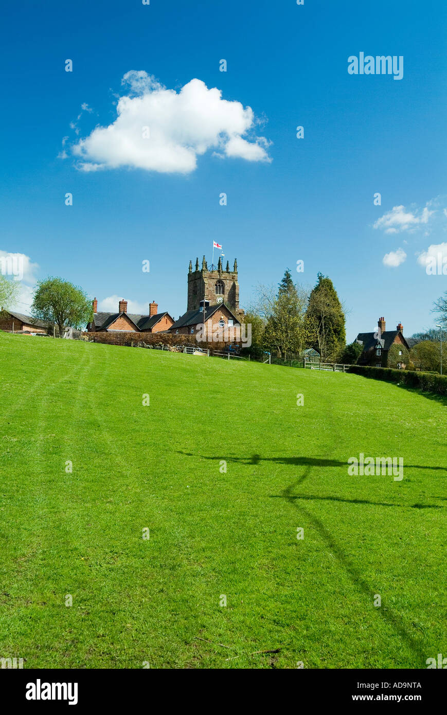 English village of Bunbury in Cheshire Stock Photo Alamy