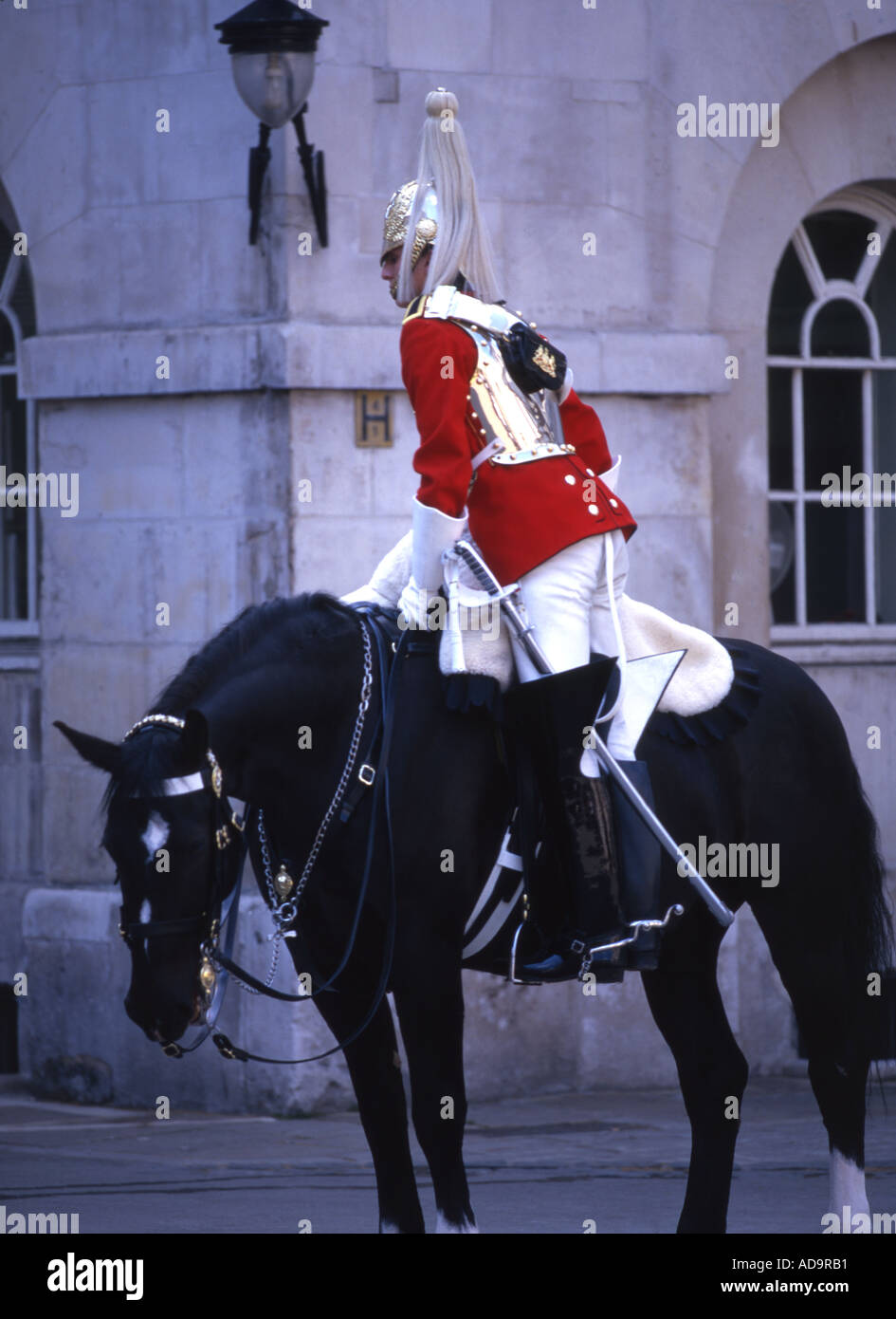 British Riding Guard Horse Guards London England UK Stock Photo - Alamy