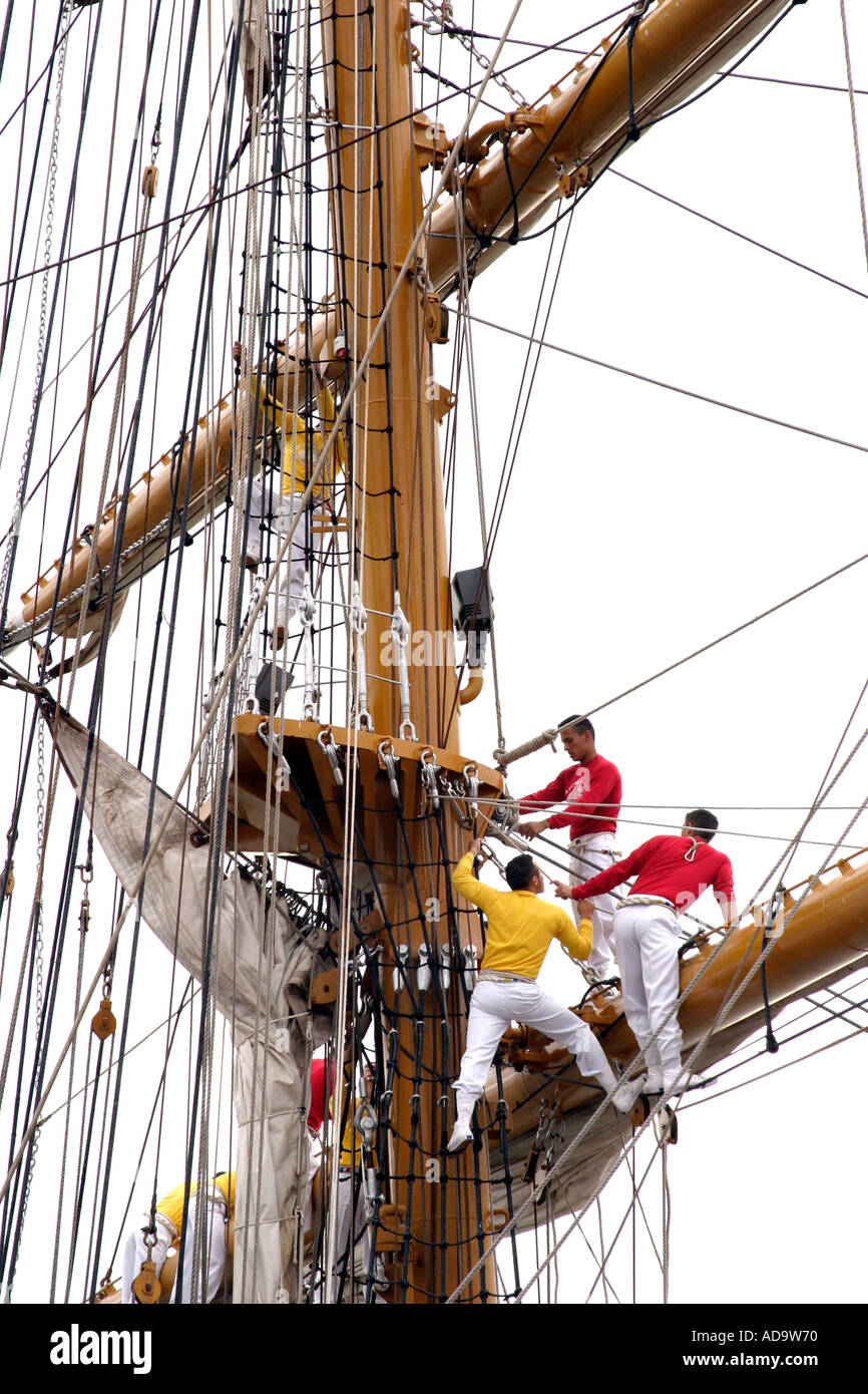 Rigging the Sails Stock Photo - Alamy