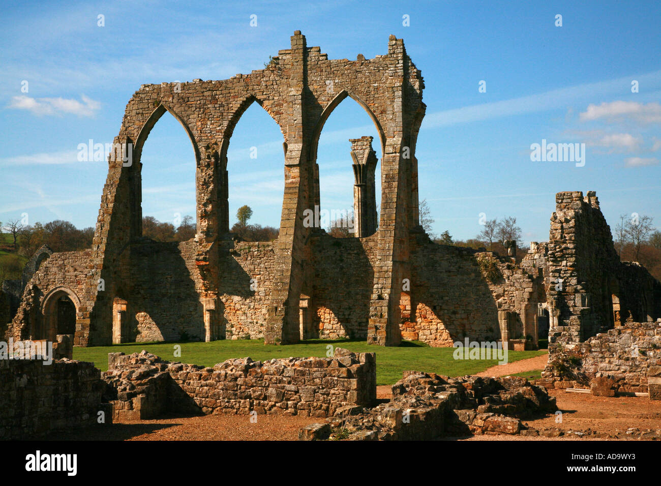 Bayham Abbey ruins Kent Weald Stock Photo