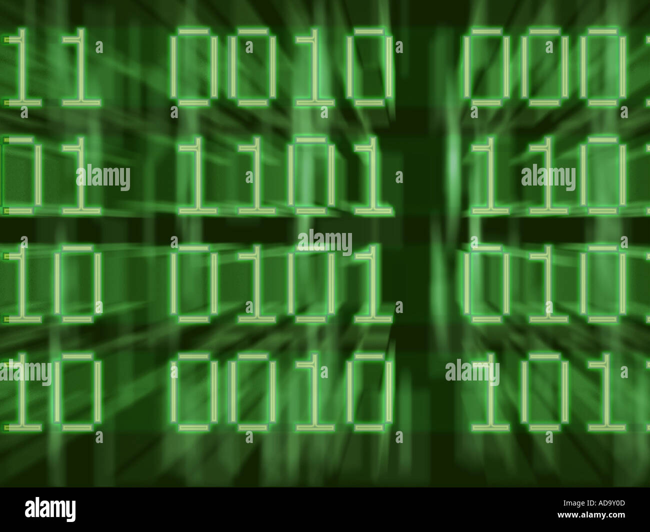 Machine binary code green number hi-res stock photography and images ...