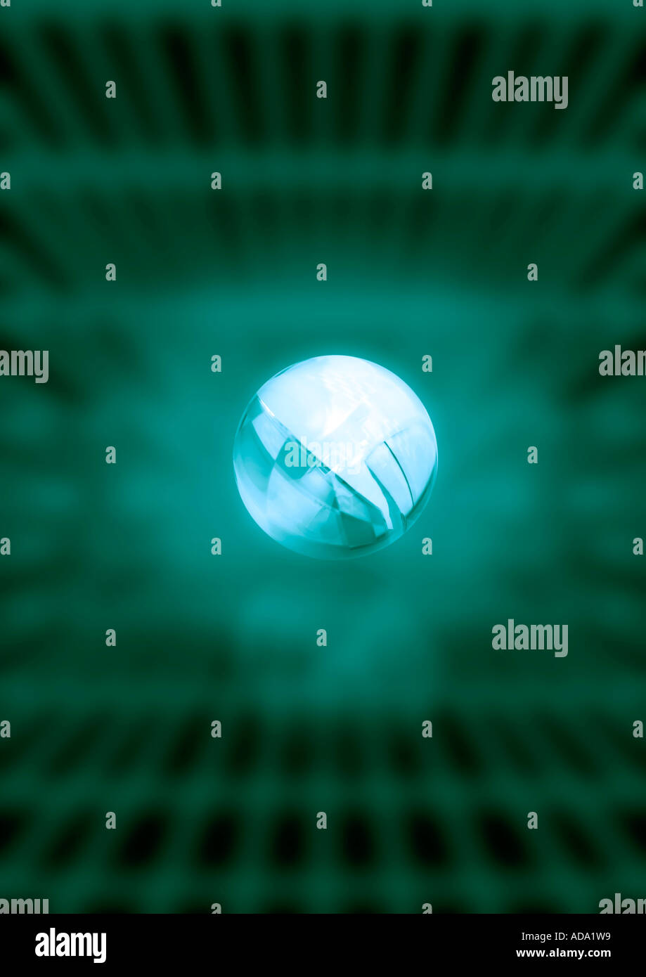 Glowing blue sphere Stock Photo Alamy