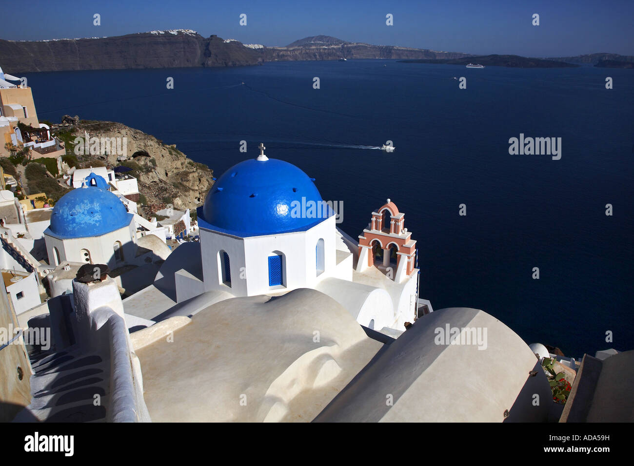 church Agios Charalobos, Greece, Santorin, Oia Stock Photo