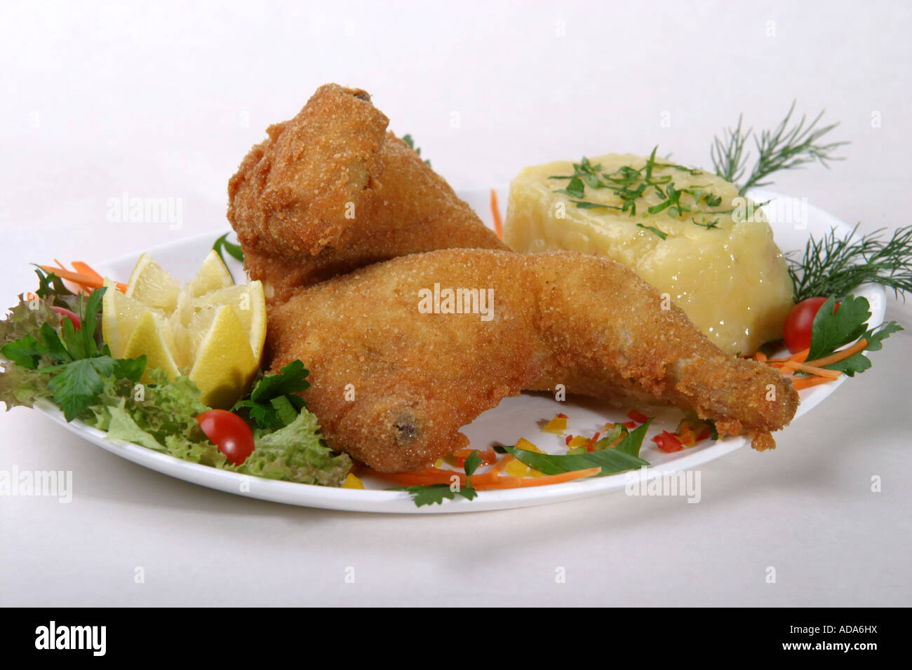 chicken with side dish Stock Photo - Alamy