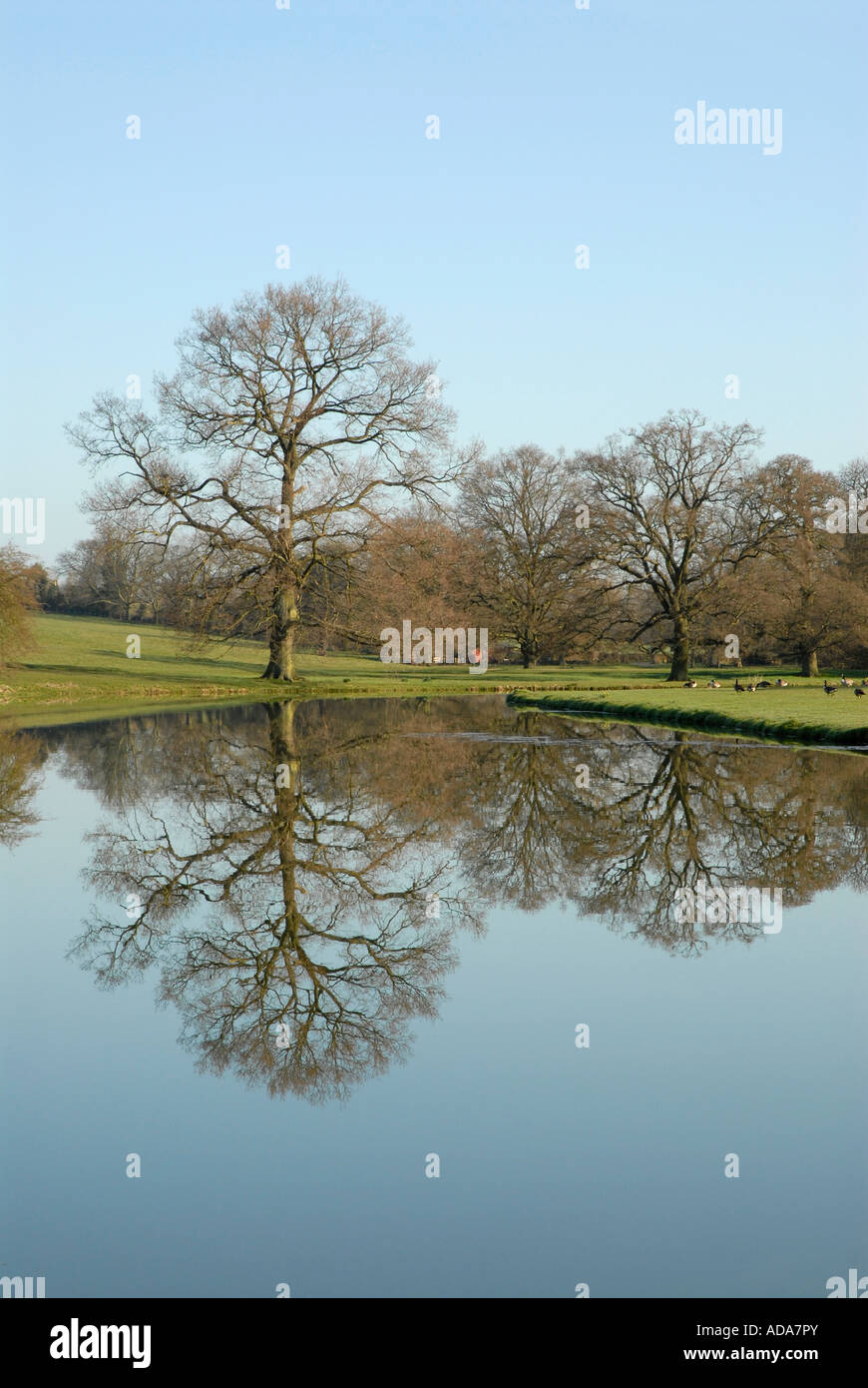 Broughton Castle moat nr Banbury Oxfordshire Stock Photo Alamy