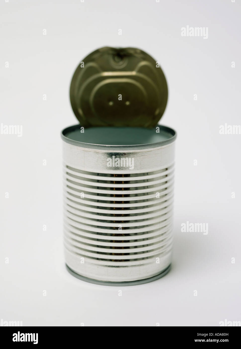 Tin can on white background Stock Photo