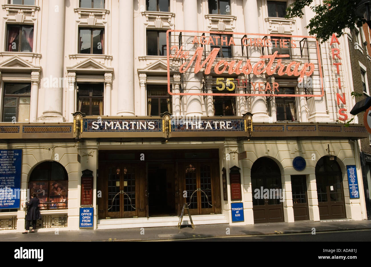 The facade of a theatre, St Martins, West End, London, England Stock Photo