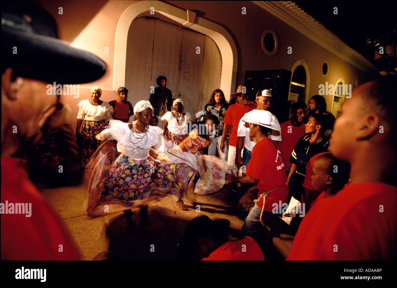 Traditional dance in the streets of historic Sao Luis Maranhao Brazil