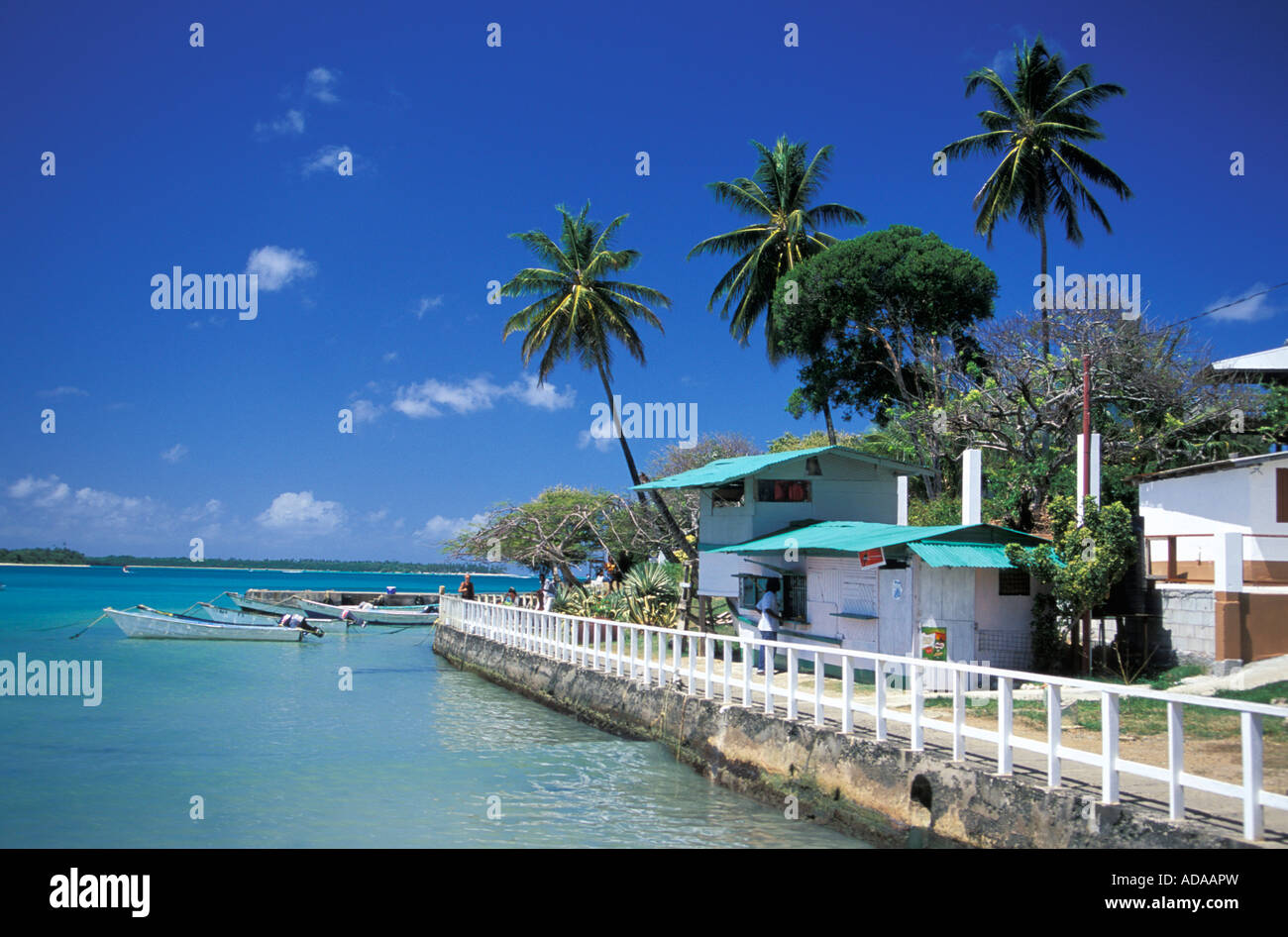 Houses near beach Buccoo Tobago Trinidad And Tobago Stock Photo Alamy