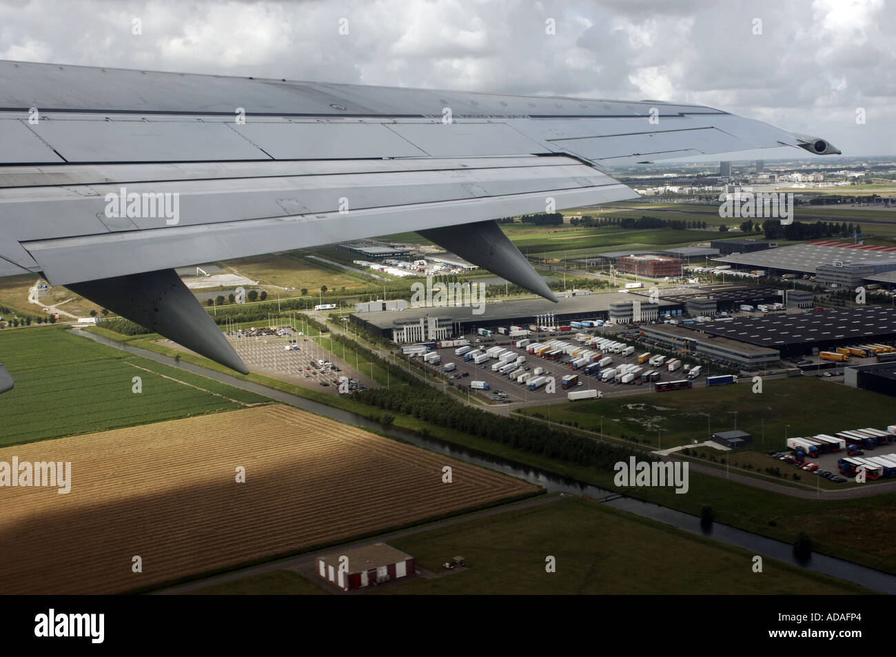 Netherlands Aerial view of Zuid Holland Schiphol airport Stock Photo ...