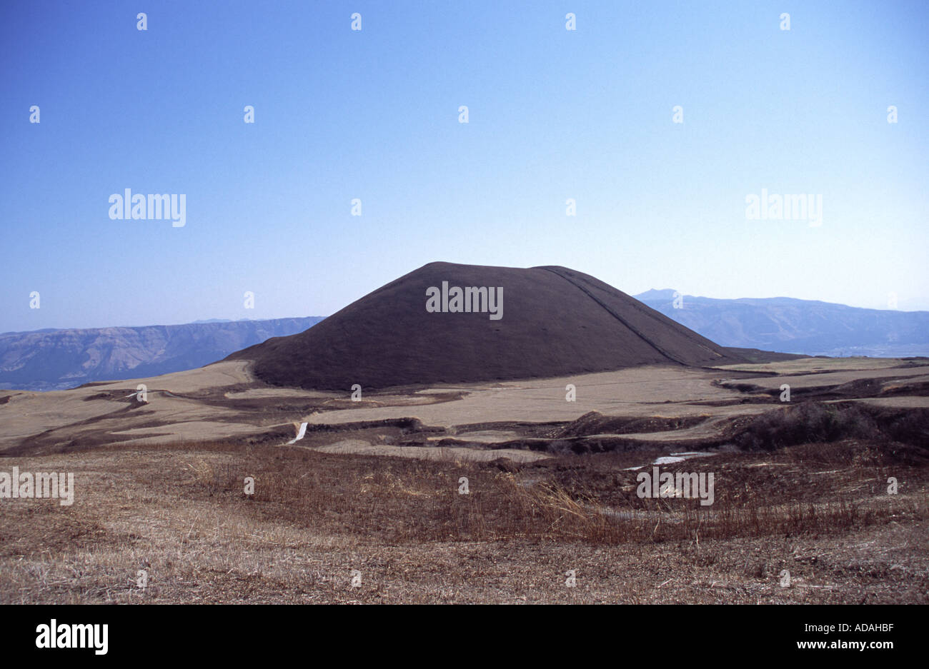 The rice bowl hill in the Aso caldera, Japan Stock Photo Alamy