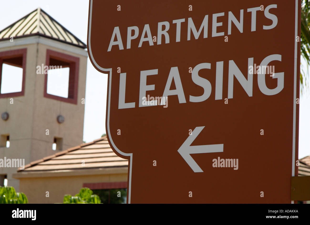 Apartment leasing sign, Irvine, California, USA Stock Photo Alamy