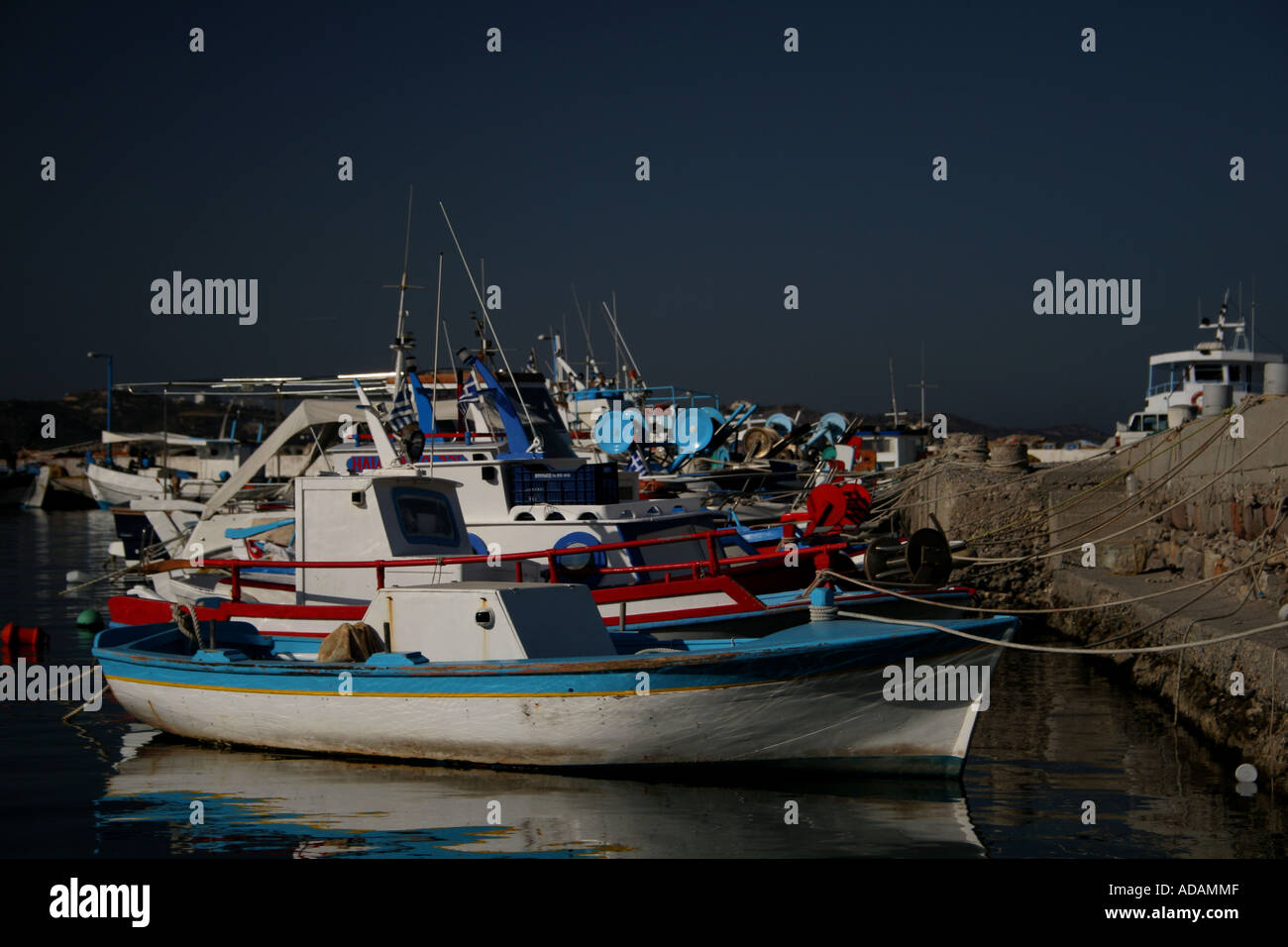 Kefalos Harbour Greece Stock Photo
