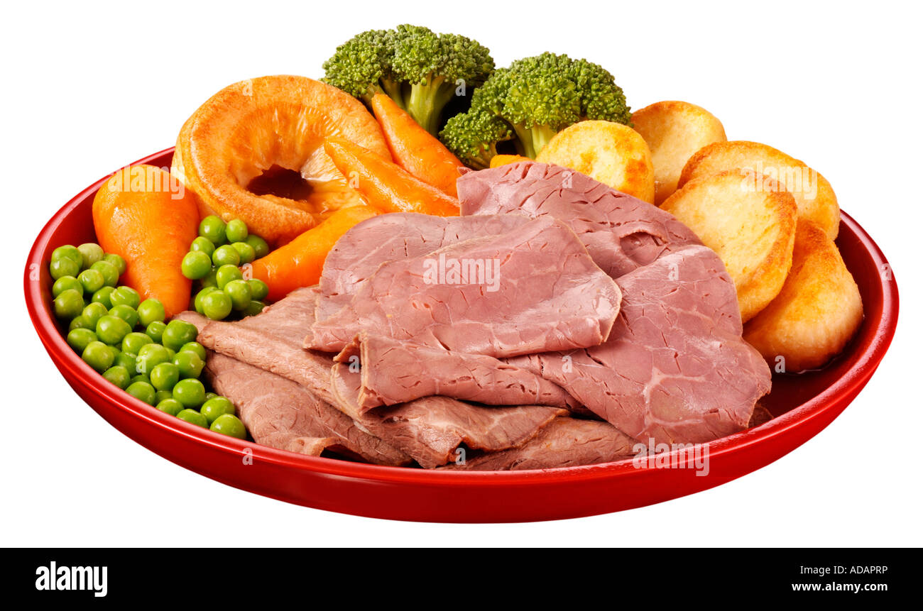 ROAST BEEF DINNER CUT OUT Stock Photo Alamy