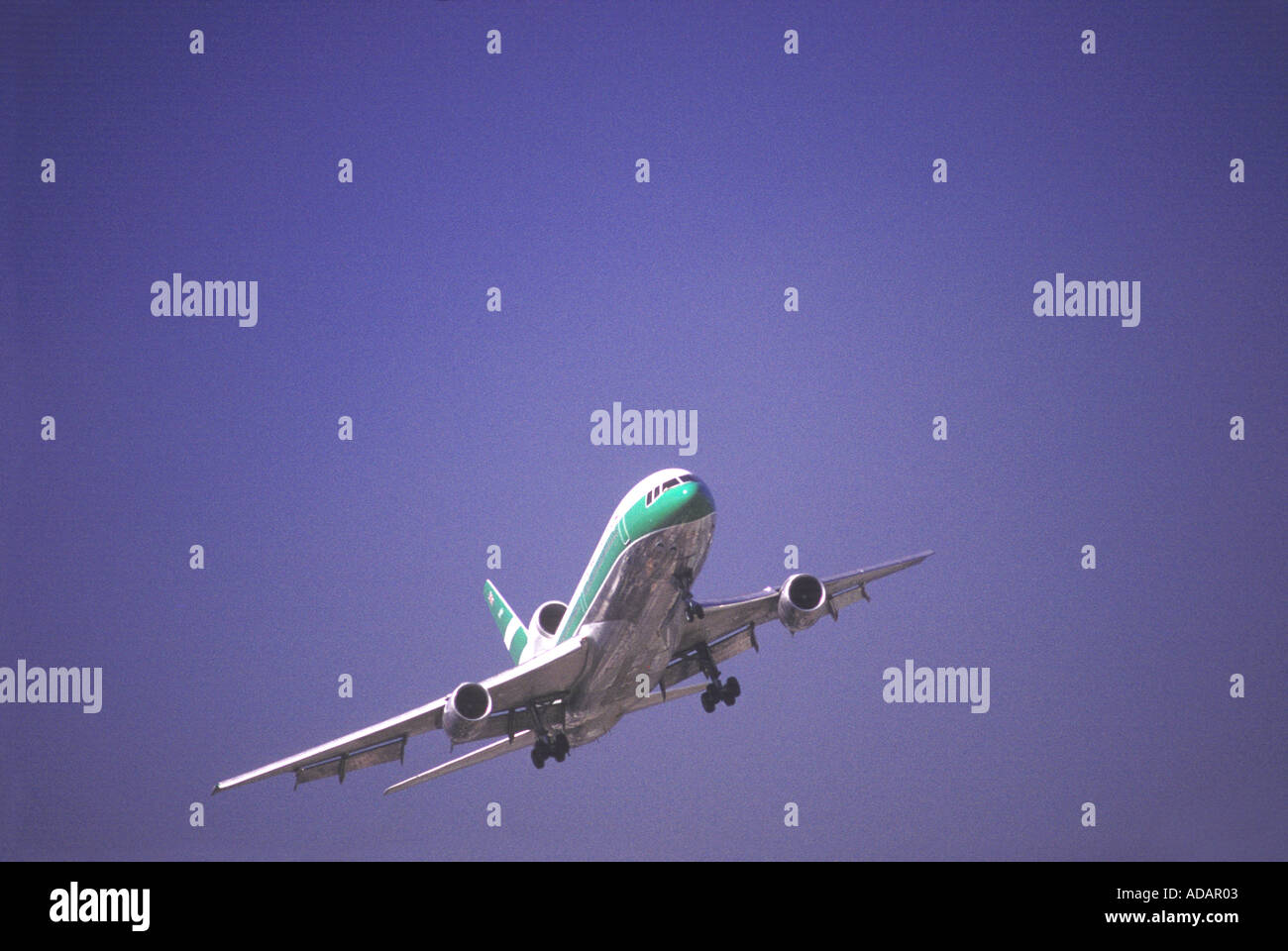 Jet taking off from airport Stock Photo Alamy