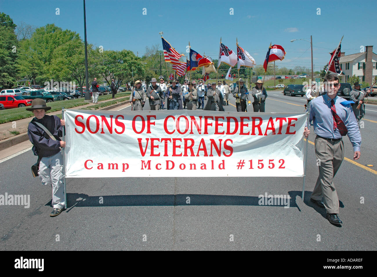Confederate Memorial Day military parade April 24 the southern states