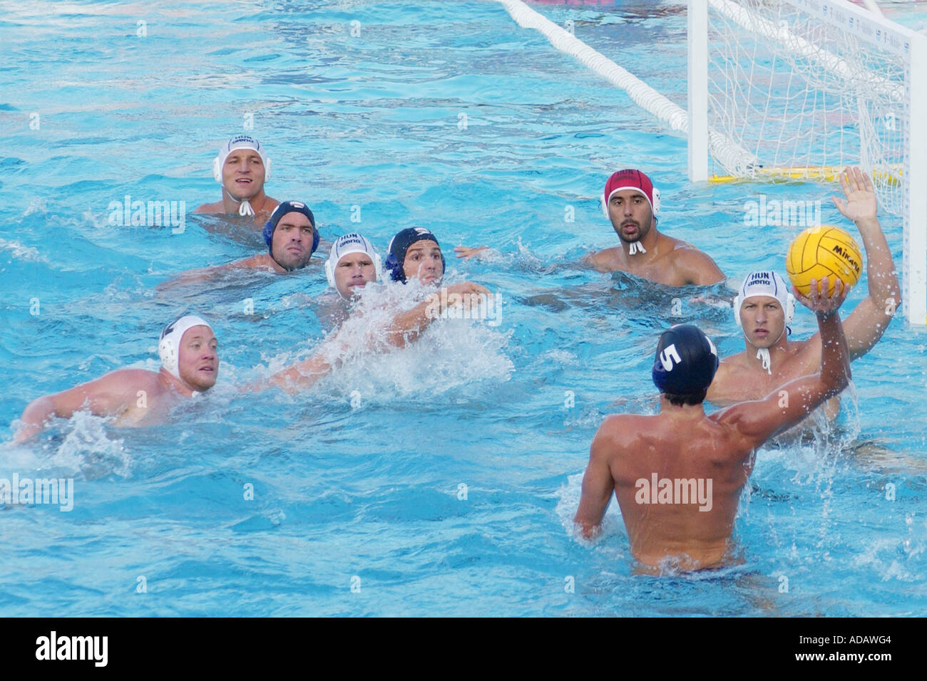 World championship water polo match in Budapest Hungary Stock Photo Alamy