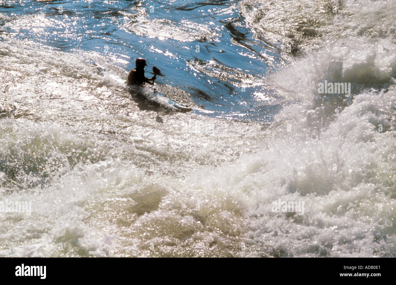 Kayaking Zambezi River Zimbabwe Stock Photo Alamy