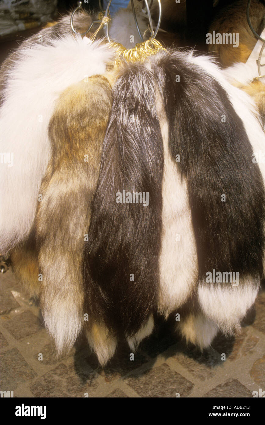Fur for sale Stock Photo