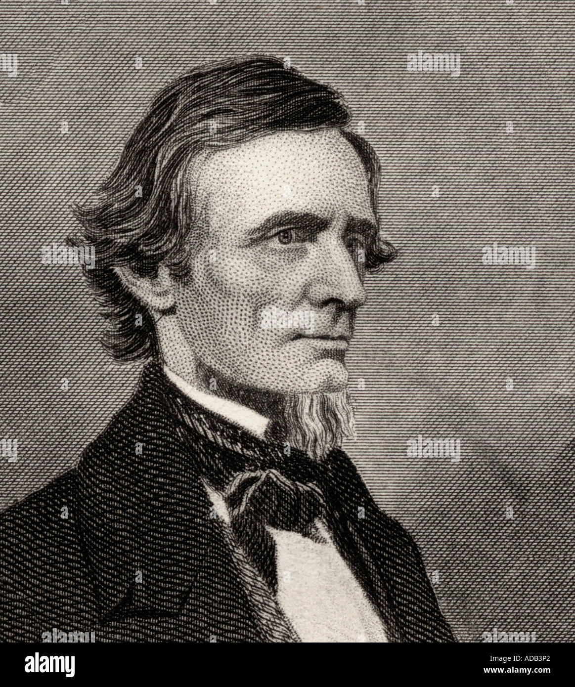 Jefferson Davis, 1808 - 1889. First and only President of the Confederate States of America during the American Civil War. Stock Photo